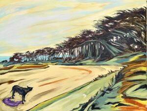 Mi perra fuga. Óleo / Lienzo. 80x100cm.